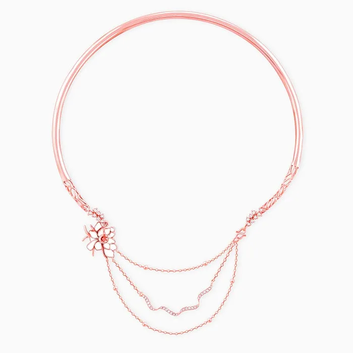 Rose Gold Brahma Kamal Statement Necklace Giva
