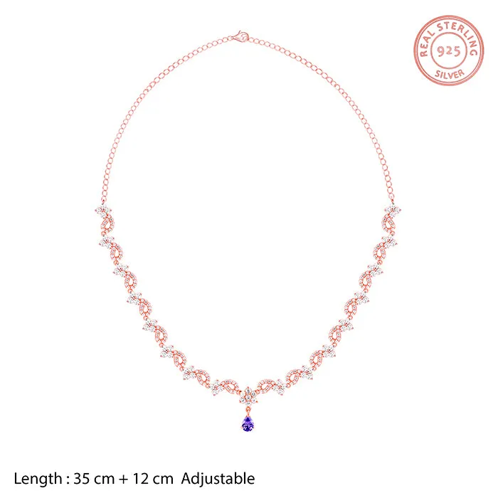 Rose Gold Bridal Celebration Necklace Giva