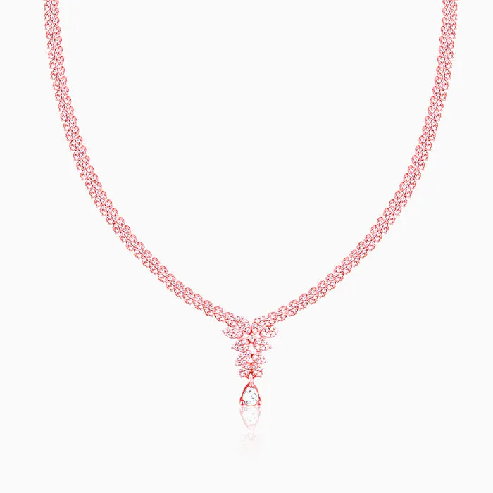Rose Gold Bridal Floral Necklace Giva