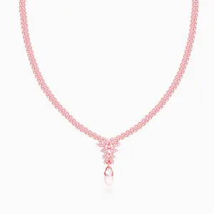 Rose Gold Bridal Floral Necklace Giva