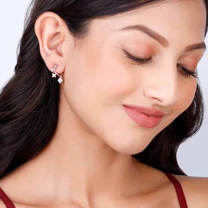 Rose Gold Charm Dangle Earrings Giva