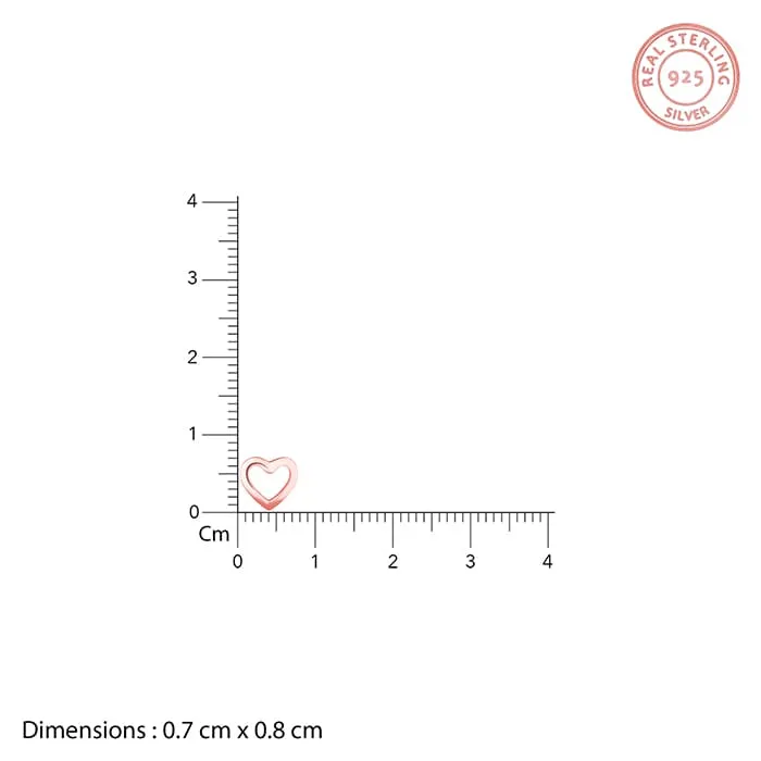 Rose Gold Charming Love Studs Giva