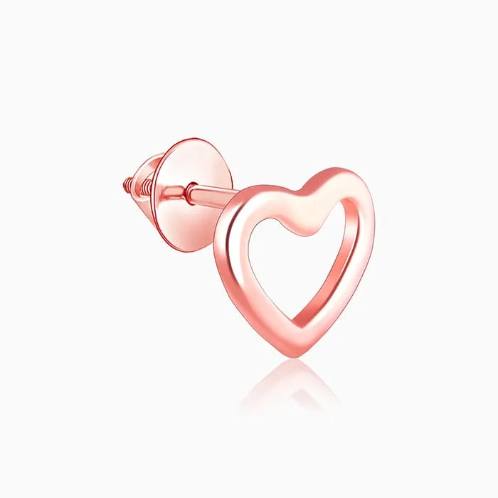 Rose Gold Charming Love Studs Giva