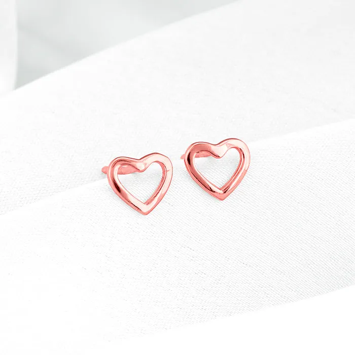 Rose Gold Charming Love Studs Giva