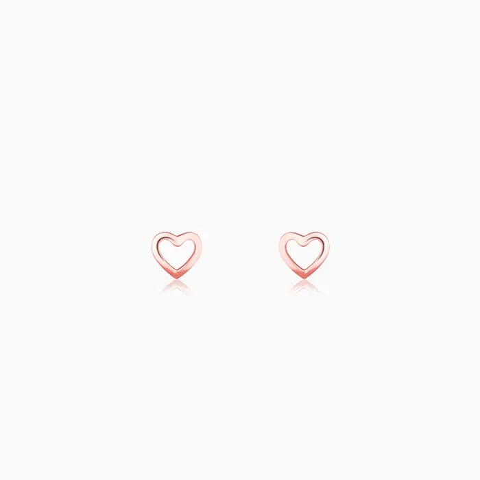 Rose Gold Charming Love Studs Giva