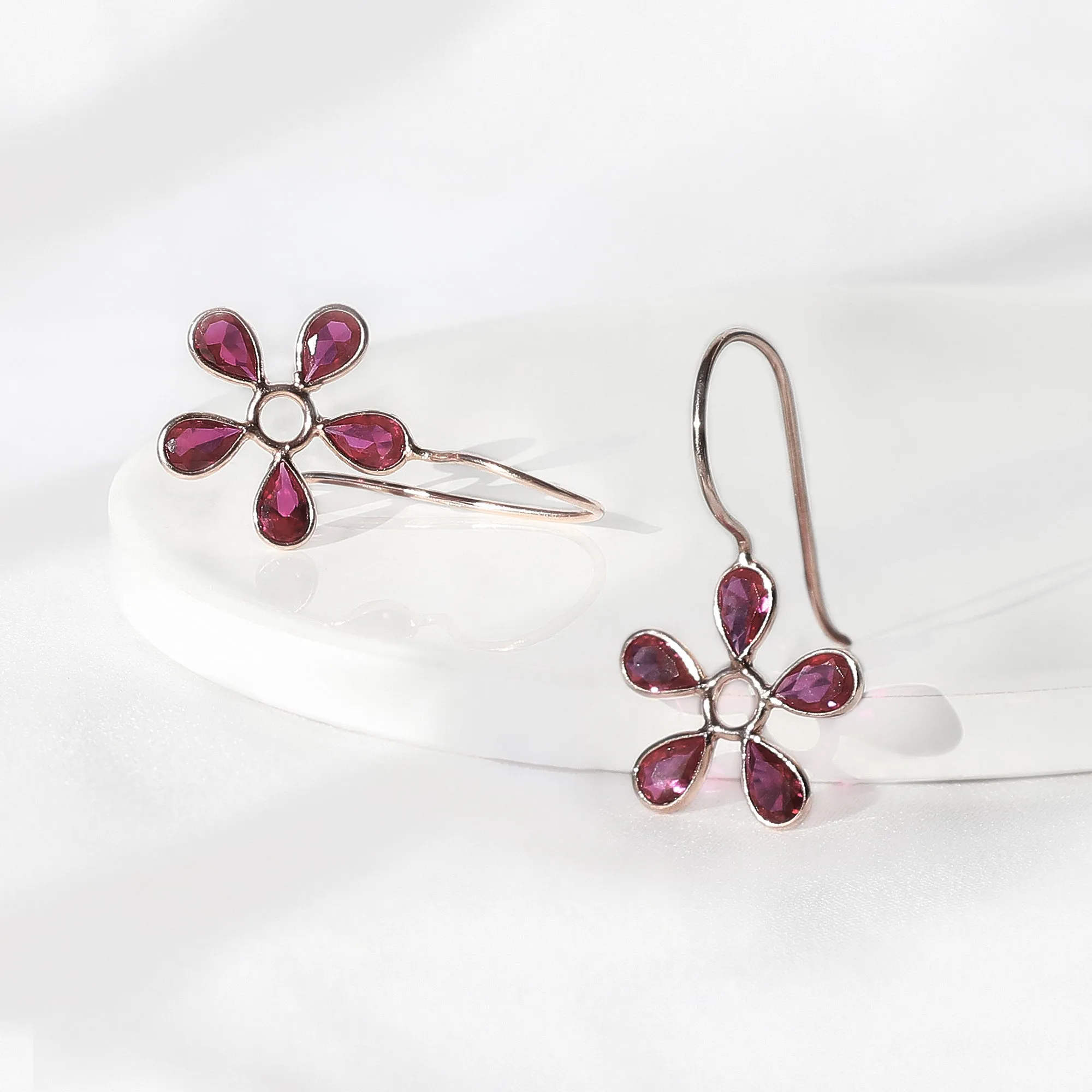 Rose Gold Cherry Blossom Earrings Giva