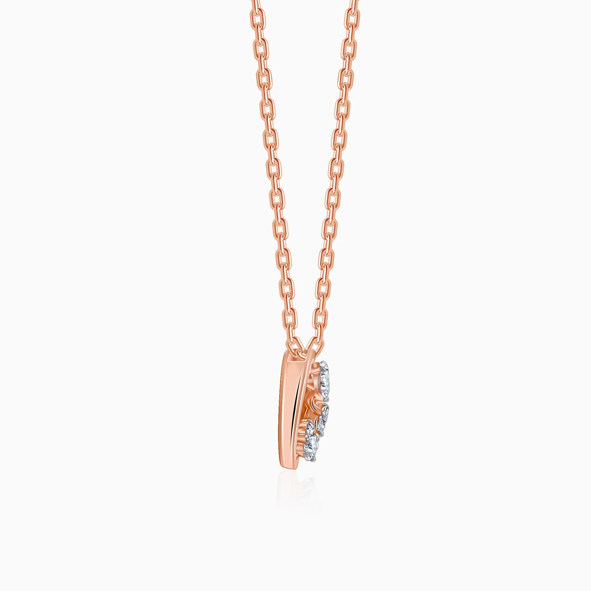 Rose Gold Circle of Faith Diamond Pendant Giva
