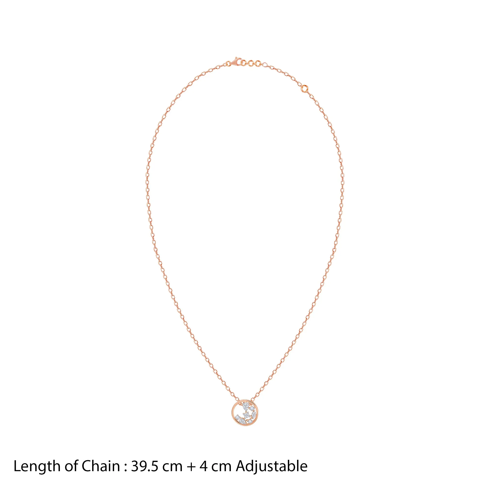 Rose Gold Circle of Faith Diamond Pendant Giva