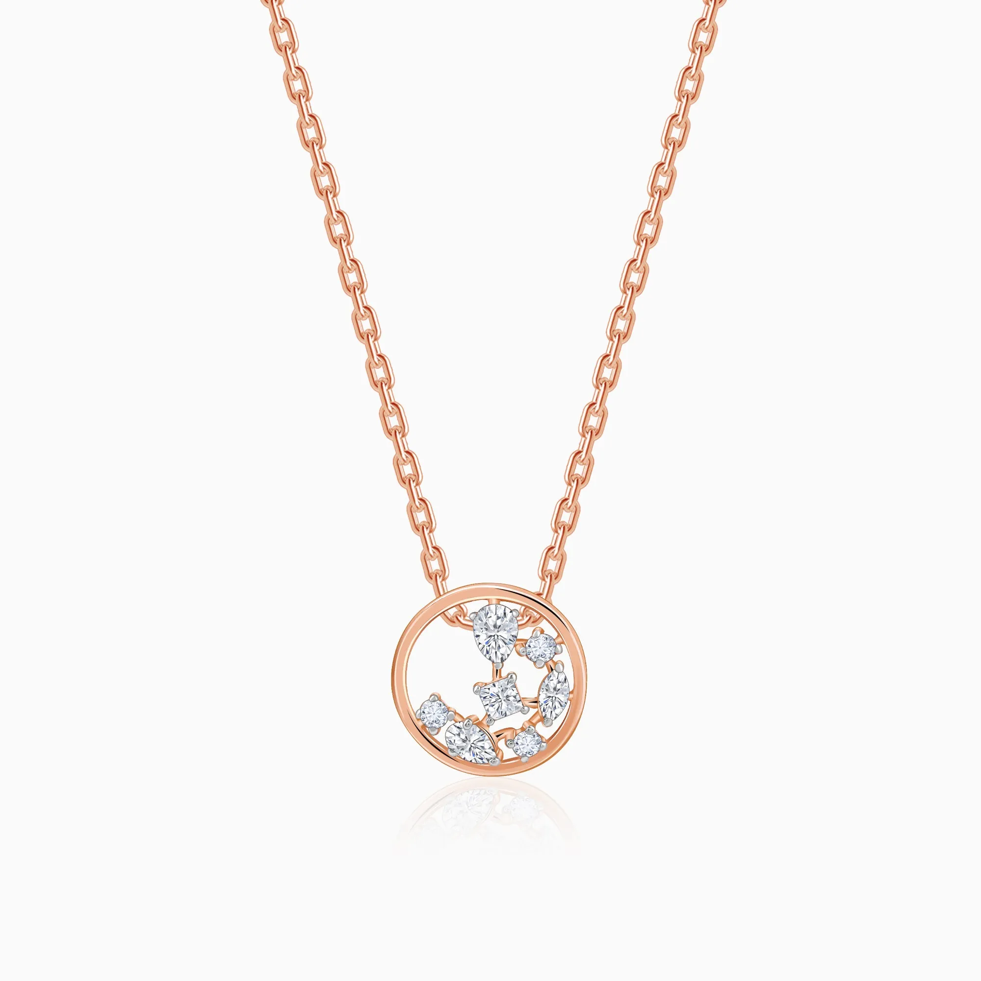 Rose Gold Circle of Faith Diamond Pendant Giva