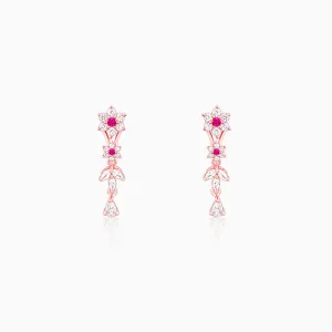 Rose Gold Classic Floral Earrings Giva