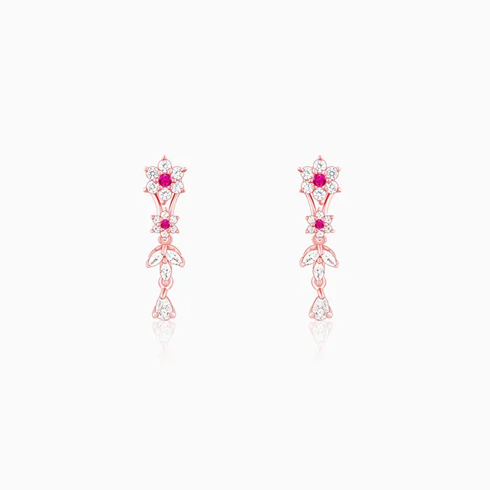 Rose Gold Classic Floral Earrings Giva