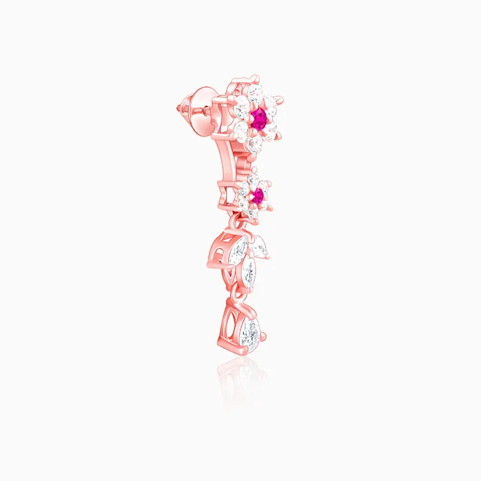 Rose Gold Classic Floral Earrings Giva