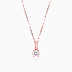 Rose Gold Classic Zircon Shine Pendant with Link Chain Giva
