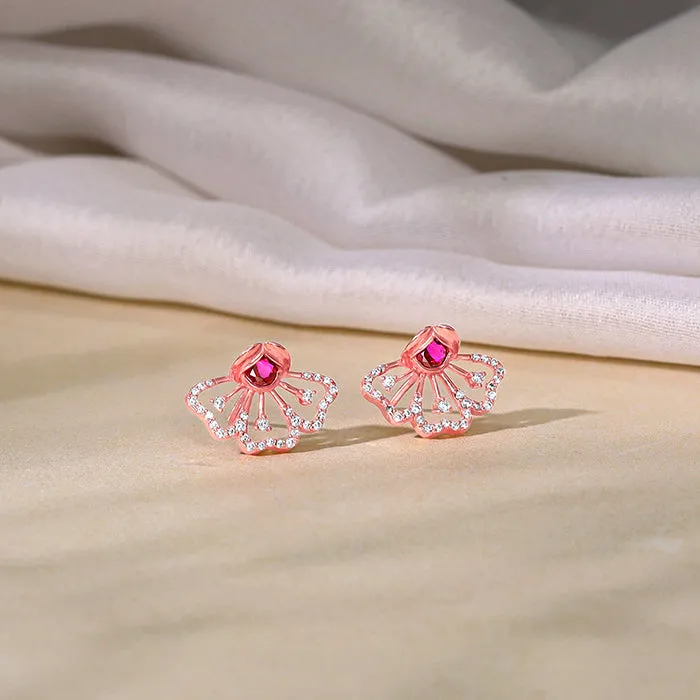 Rose Gold Classy Eyebright Studs Giva