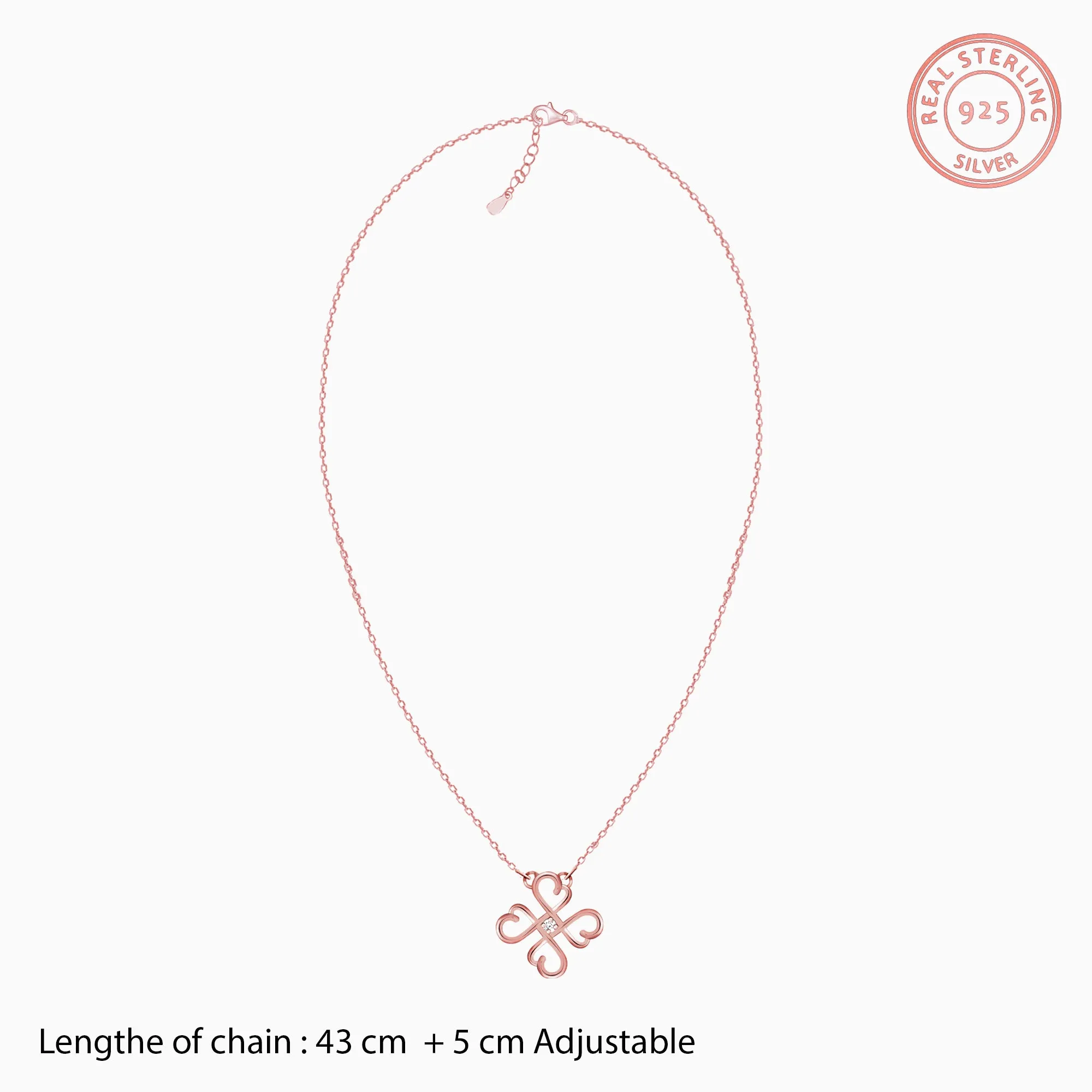 Rose Gold Clover Necklace Giva