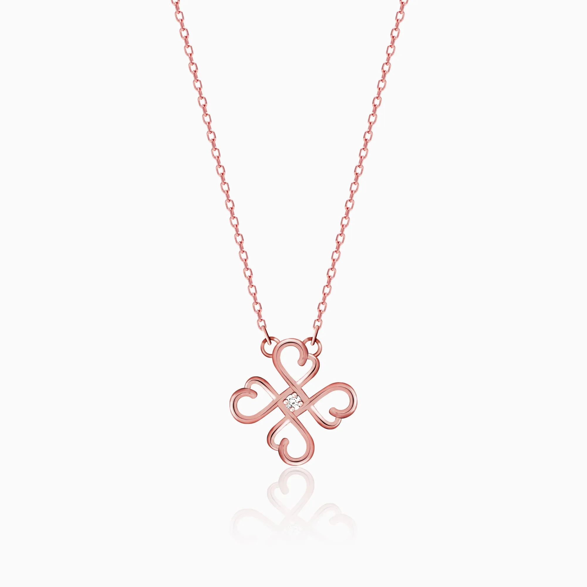Rose Gold Clover Necklace Giva