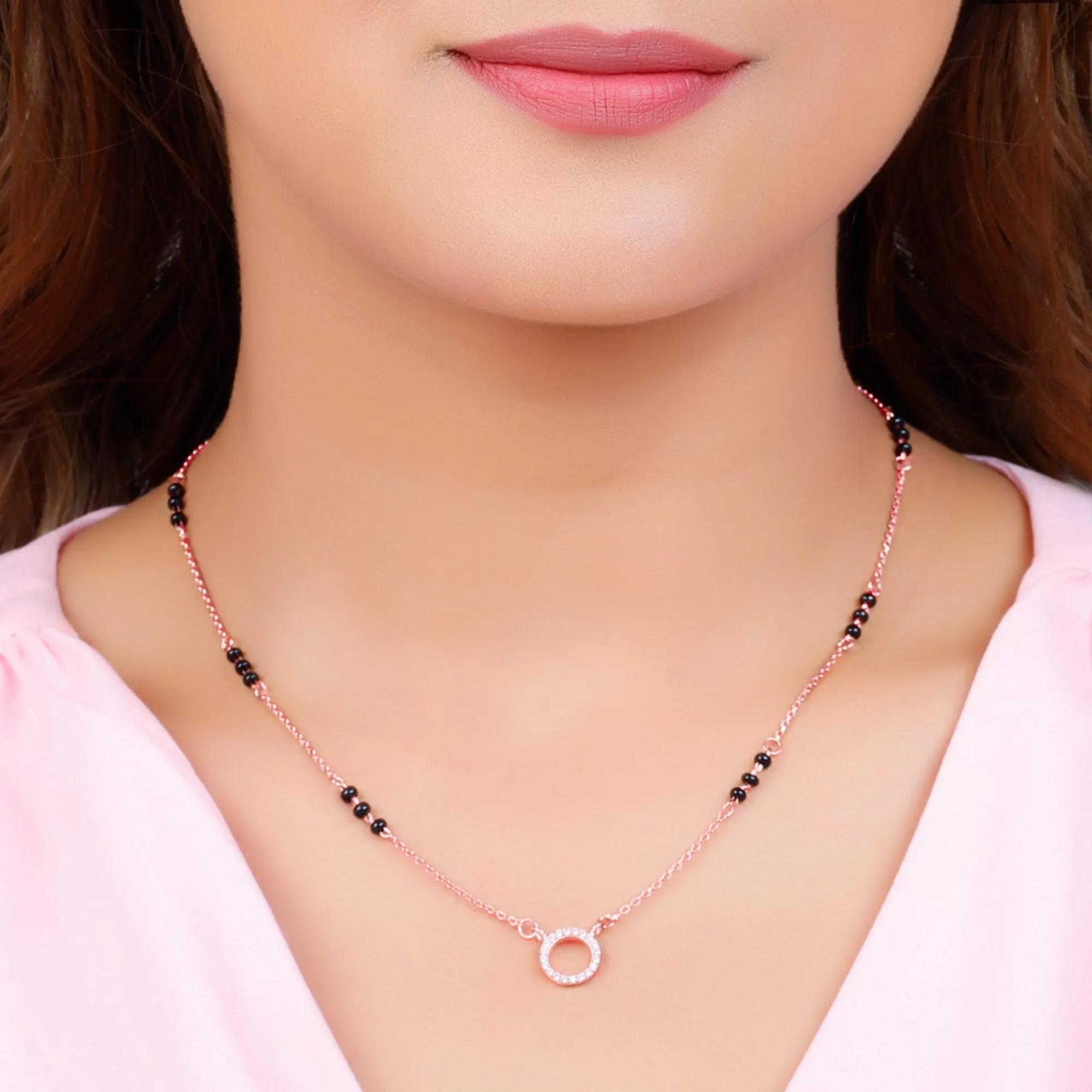Rose Gold Connected for Life Mangalsutra Giva
