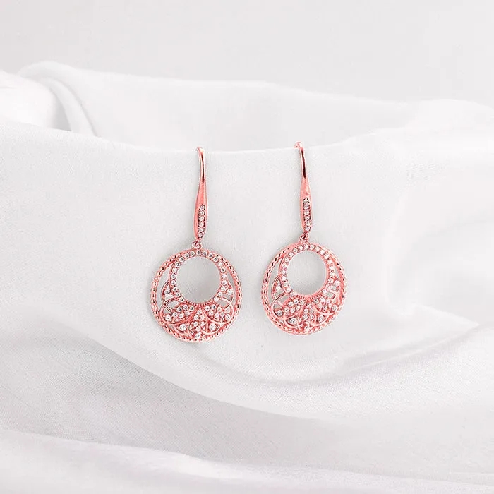 Rose Gold Crescent Affair Earrings Giva