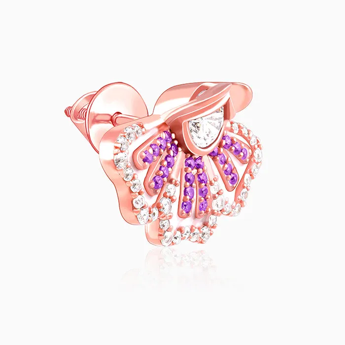 Rose Gold Crowning Eyebright Earrings Giva