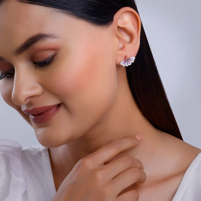 Rose Gold Crowning Eyebright Earrings Giva