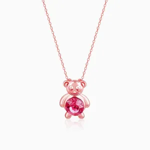 Rose Gold Cuddly Bear Necklace Giva