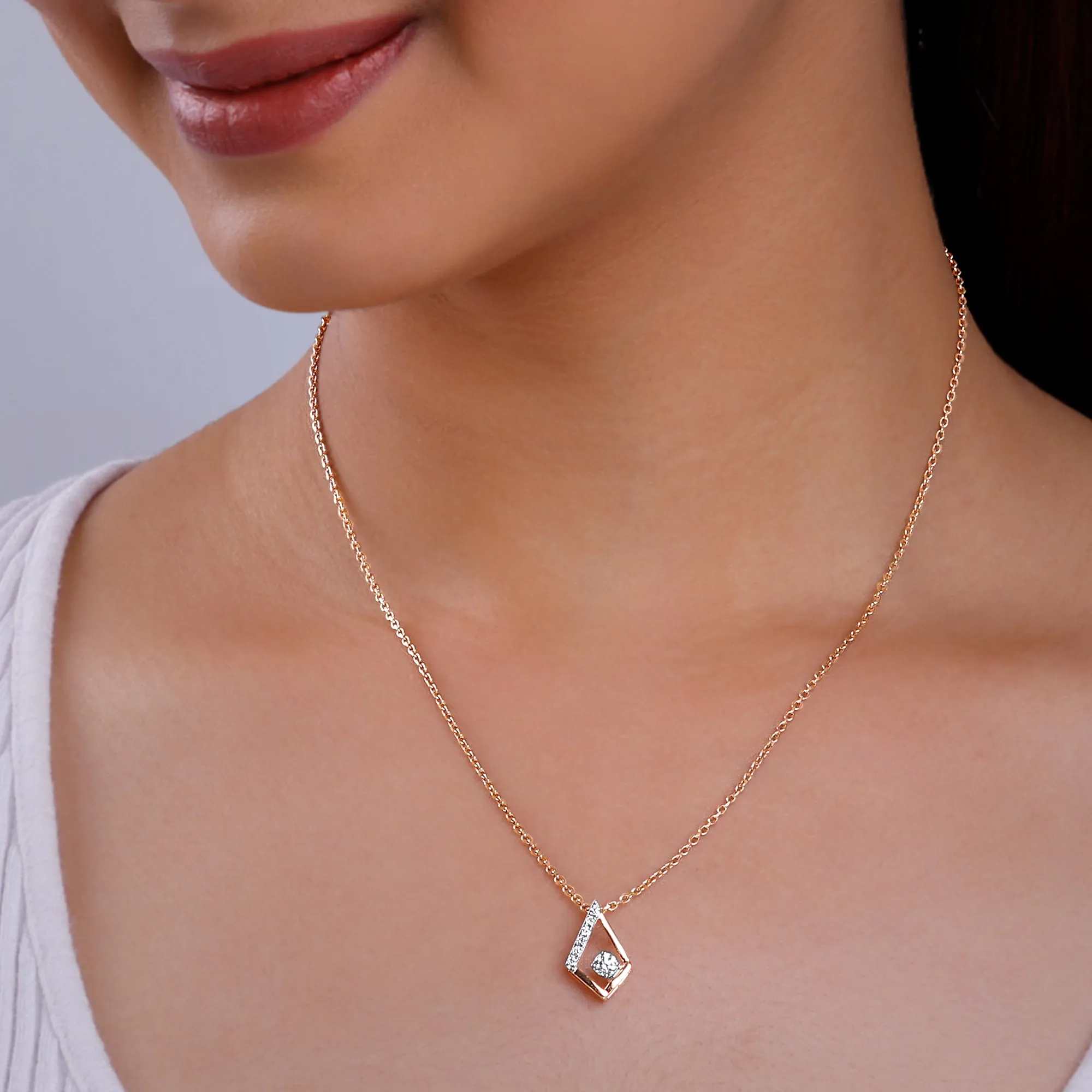 Rose Gold Dawn Diamond Pendant Giva