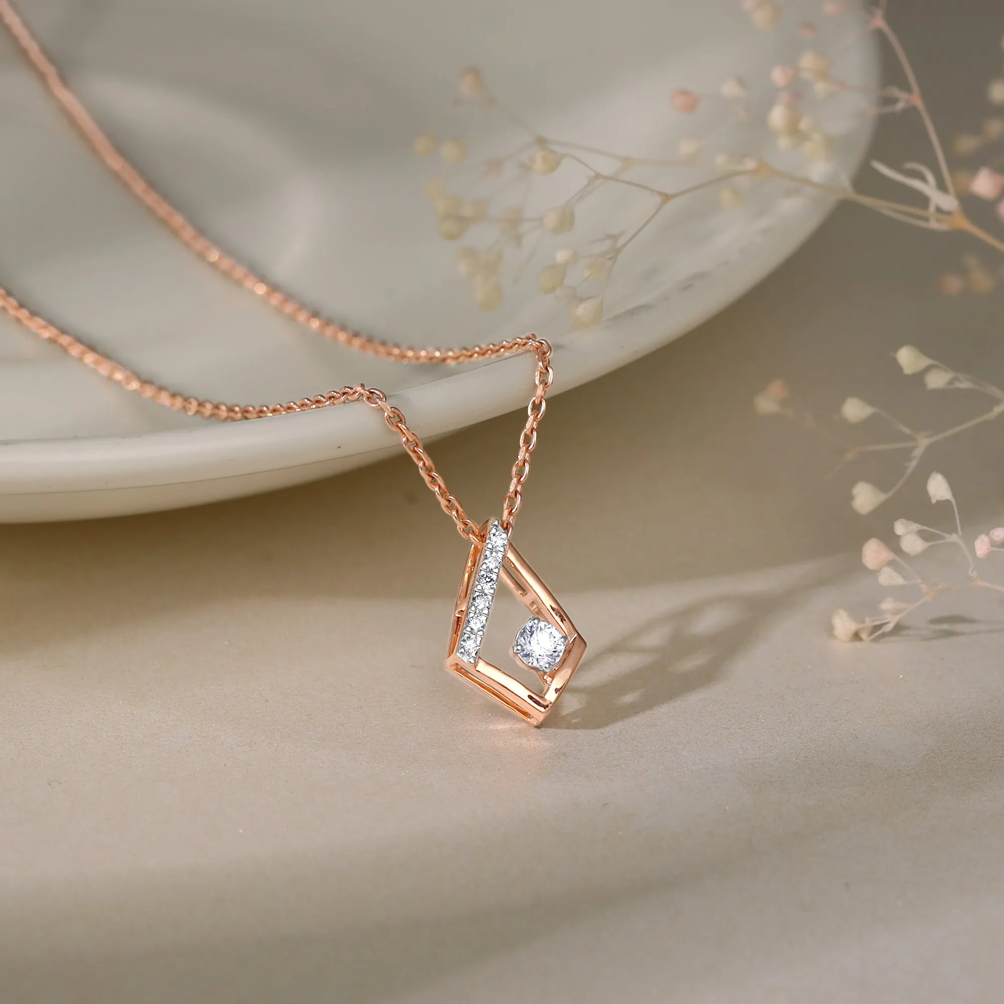 Rose Gold Dawn Diamond Pendant Giva