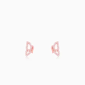 Rose Gold Dazzling Butterfly Earrings Giva