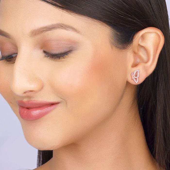 Rose Gold Dazzling Butterfly Earrings Giva