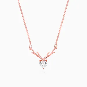Rose Gold Deer Heart Necklace Giva