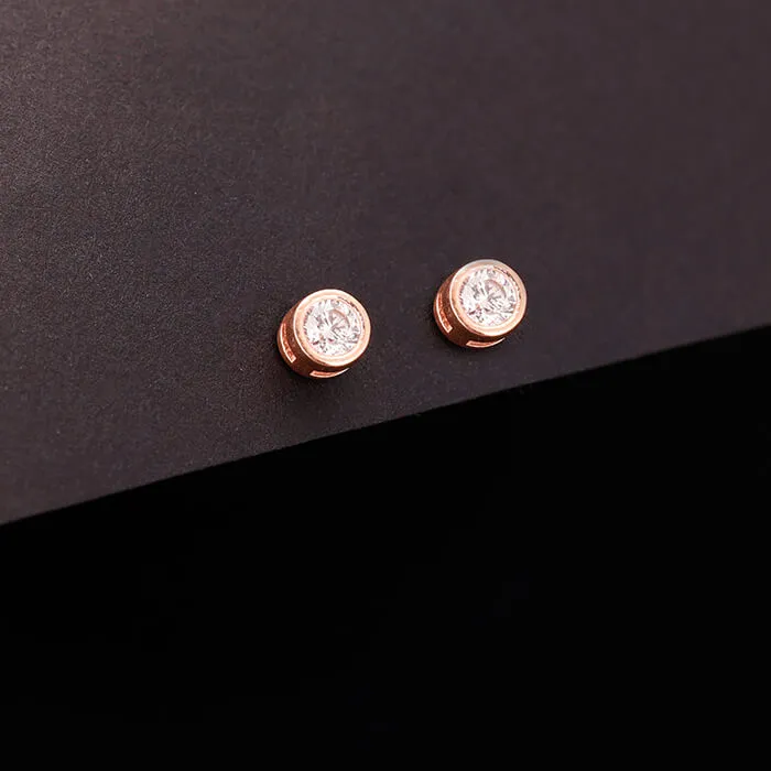 Rose Gold Dreamy Crush Dainty Stud Earrings Giva