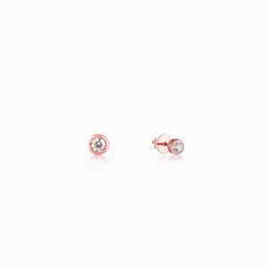 Rose Gold Dreamy Crush Dainty Stud Earrings Giva