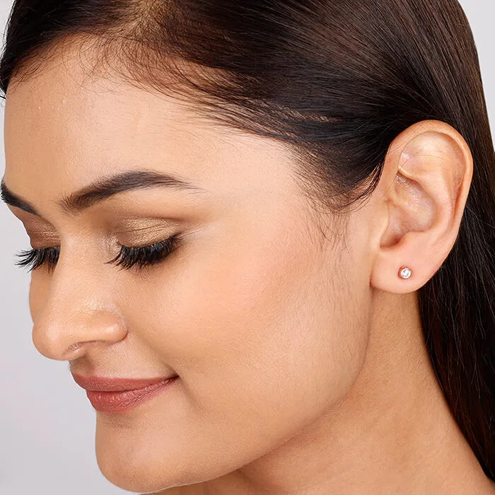Rose Gold Dreamy Crush Dainty Stud Earrings Giva