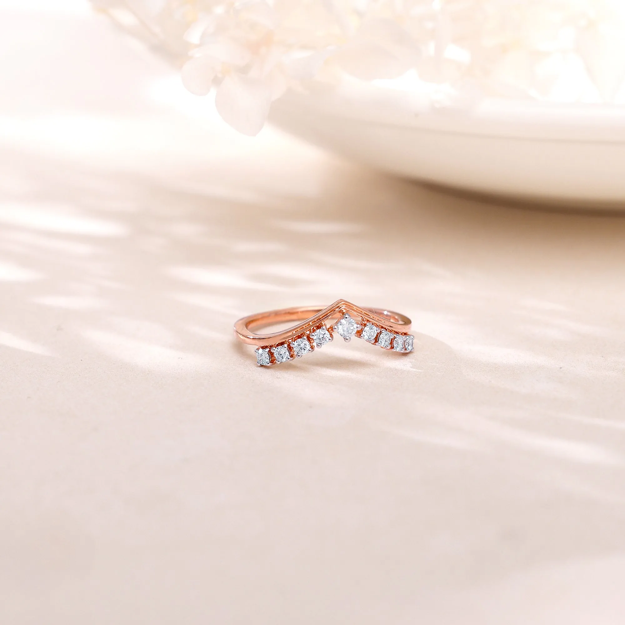 Rose Gold Elegant Pear Diamond Ring Giva