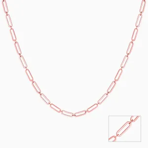 Rose Gold Elongated Link Chain Necklace Giva