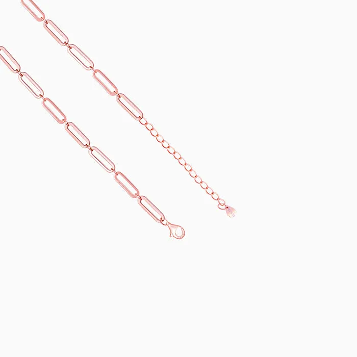 Rose Gold Elongated Link Chain Necklace Giva