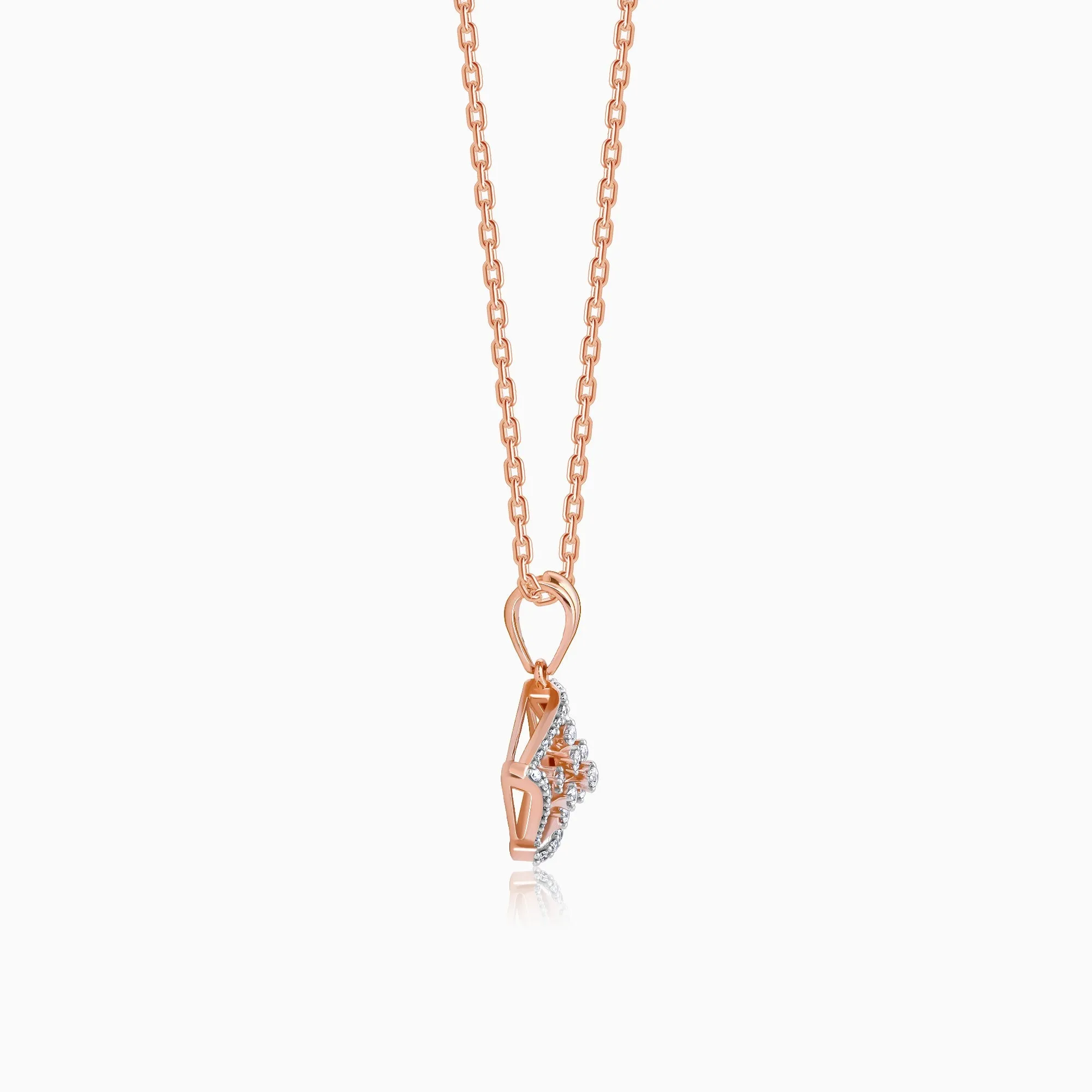 Rose Gold Enigma Diamond Pendant Giva