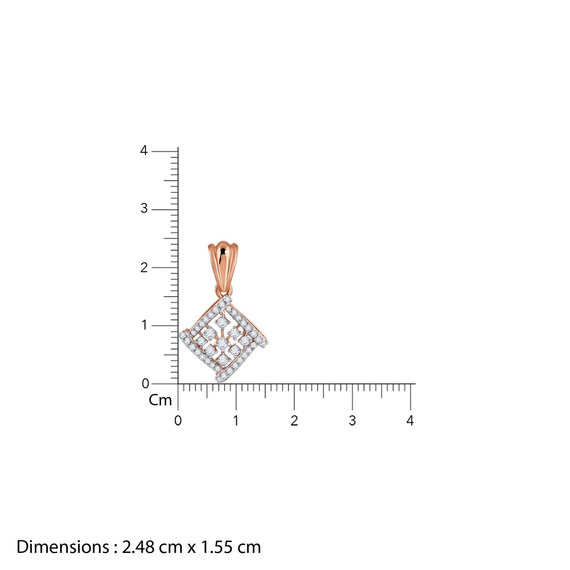 Rose Gold Enigma Diamond Pendant Giva