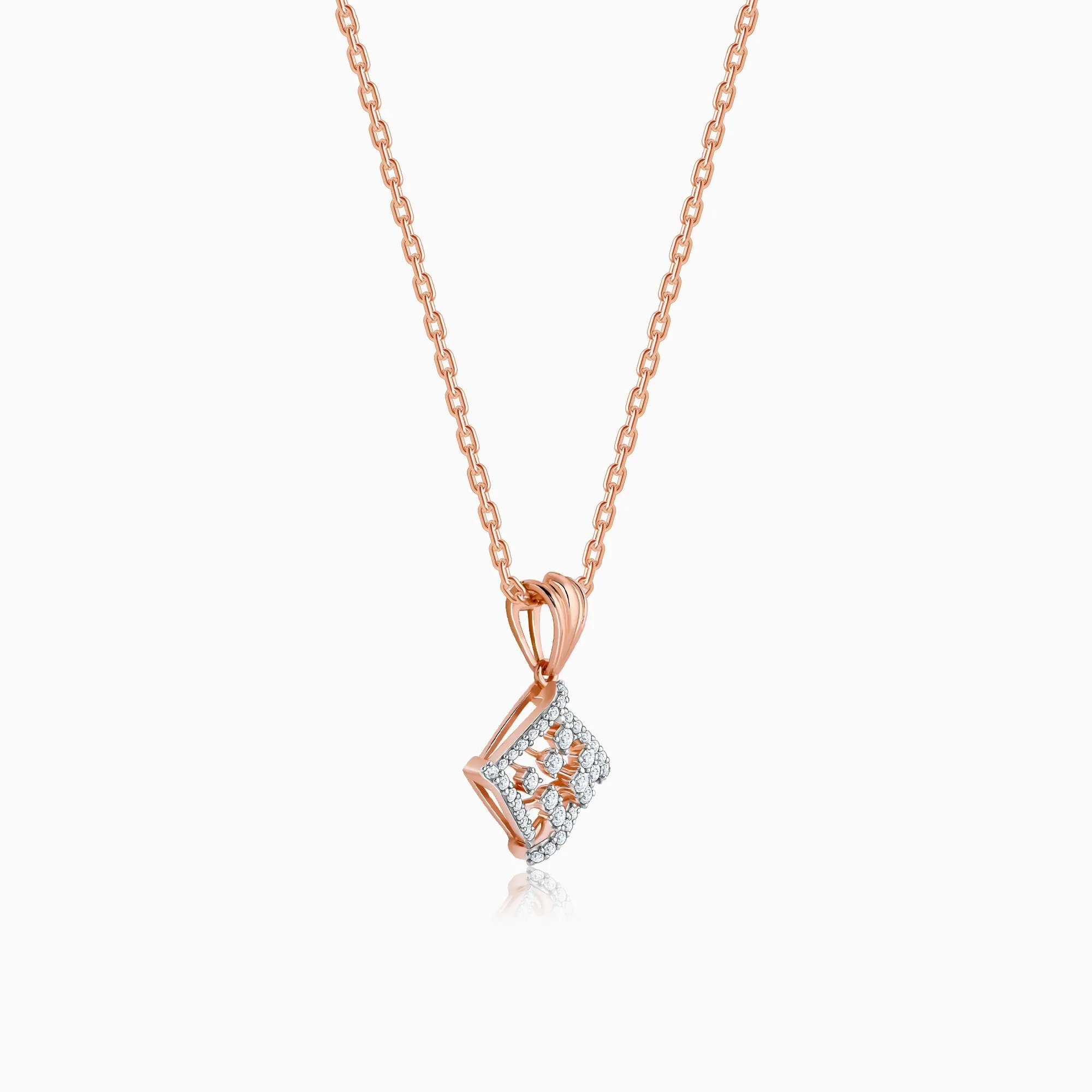 Rose Gold Enigma Diamond Pendant Giva