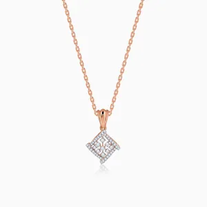 Rose Gold Enigma Diamond Pendant Giva
