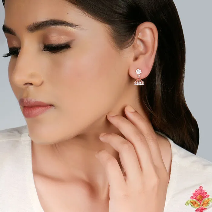 Rose Gold Enticing Jhumki Giva