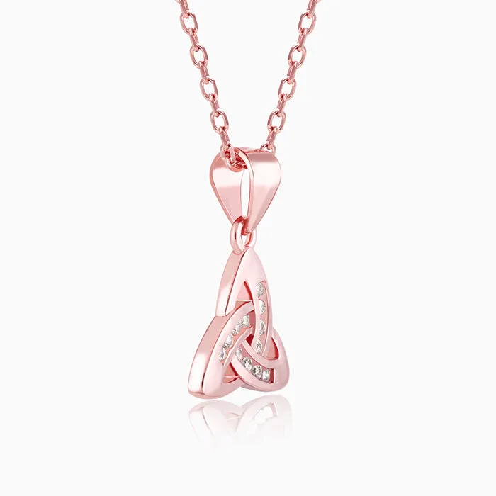 Rose Gold Enveloped in Love Pendant with Link Chain Giva