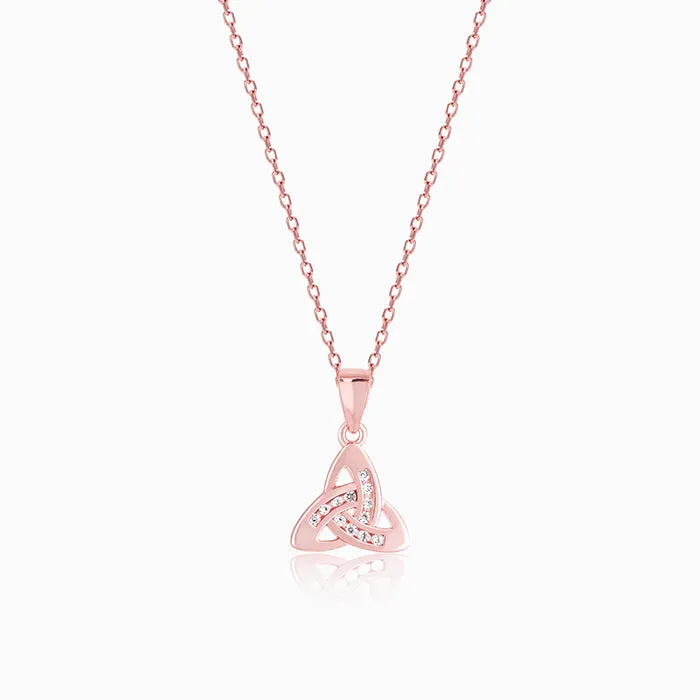 Rose Gold Enveloped in Love Pendant with Link Chain Giva
