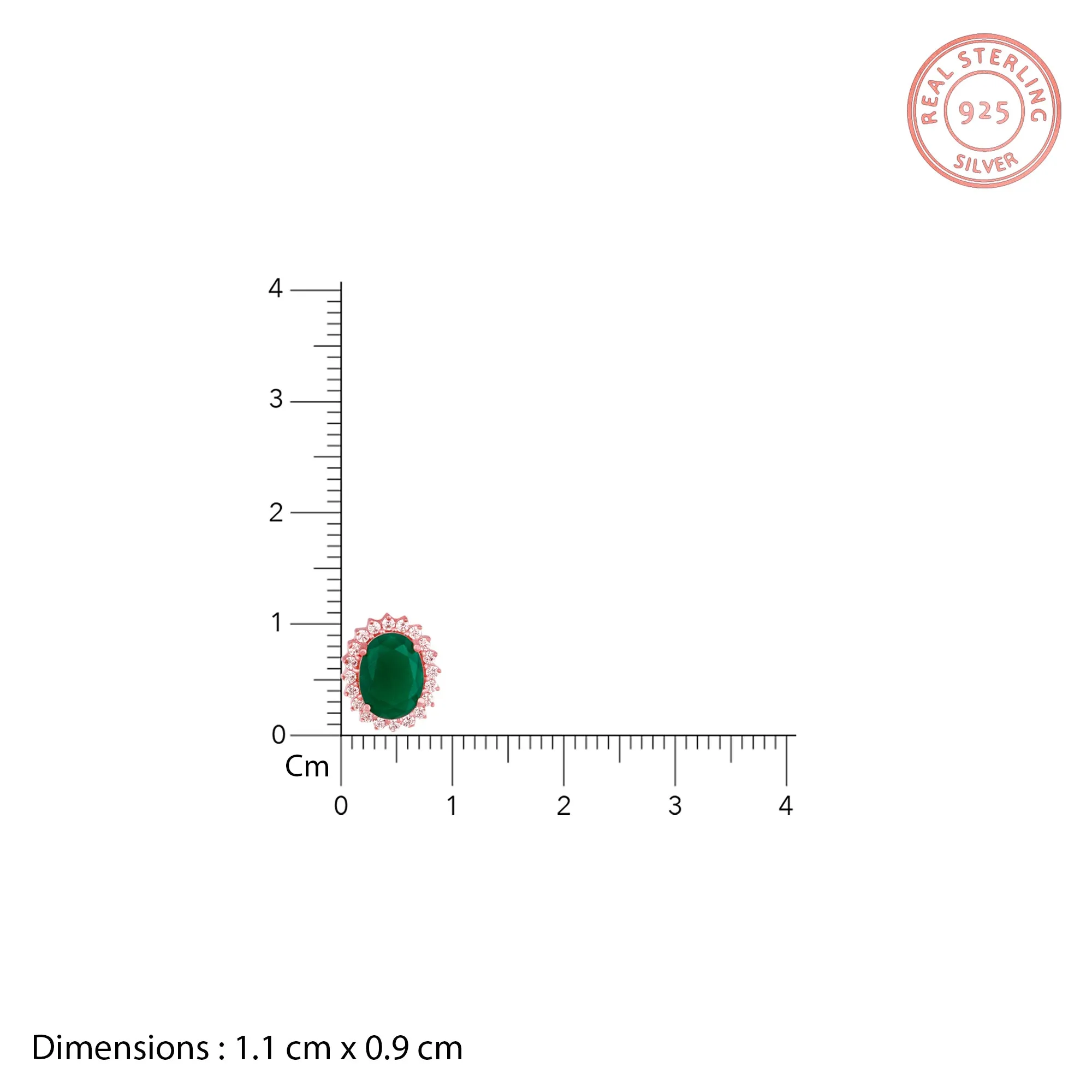 Rose Gold Evergreen Halo Studs Giva