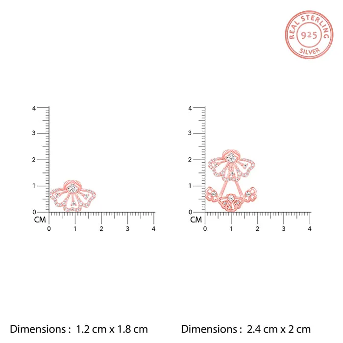 Rose Gold Eyebright Convertible Earrings Giva