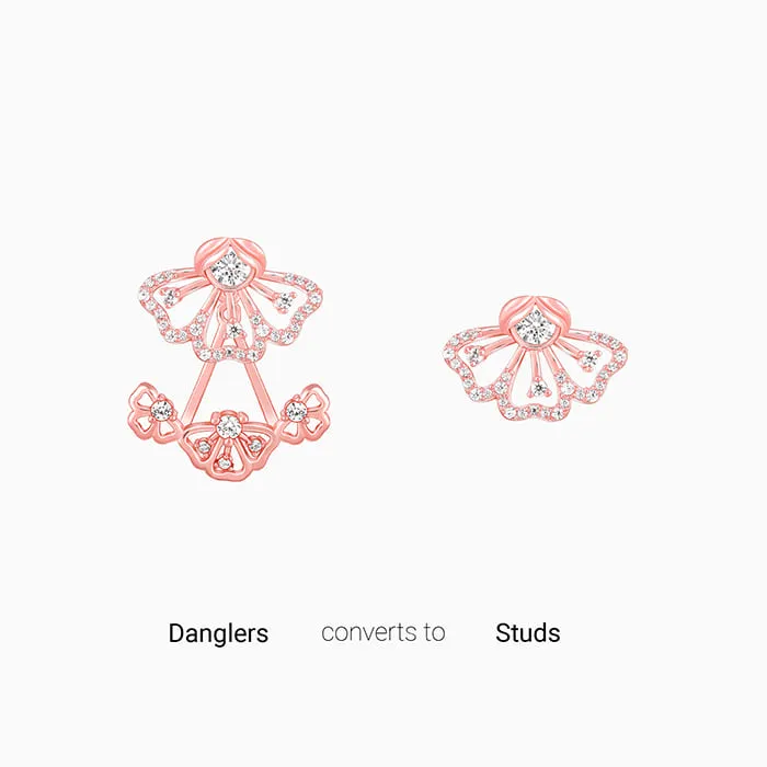 Rose Gold Eyebright Convertible Earrings Giva