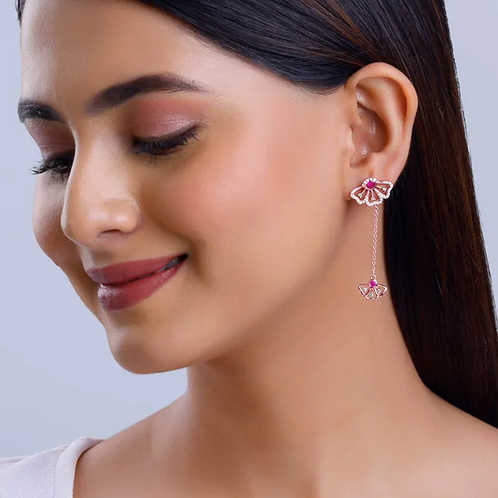 Rose Gold Eyebright Dangler Earrings Giva
