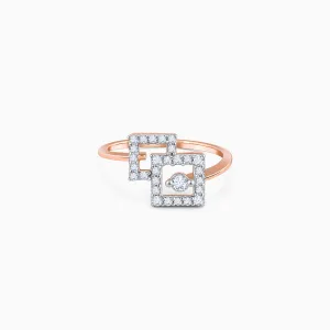 Rose Gold Fair and Square Diamond Ring Giva