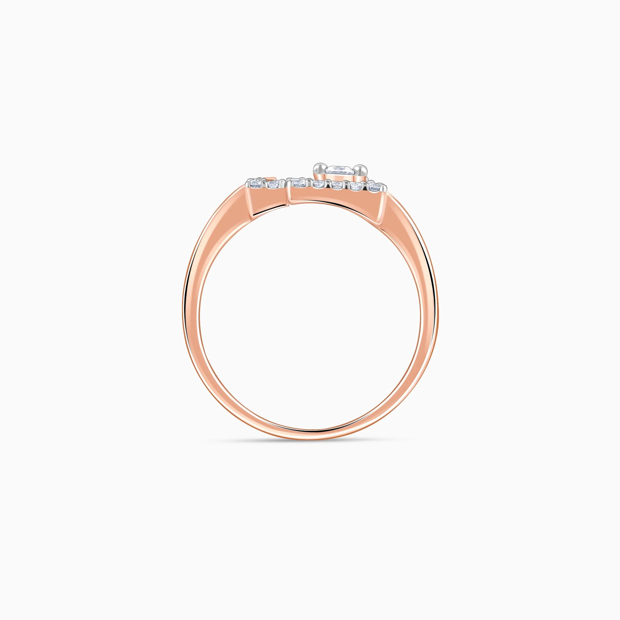 Rose Gold Fair and Square Diamond Ring Giva