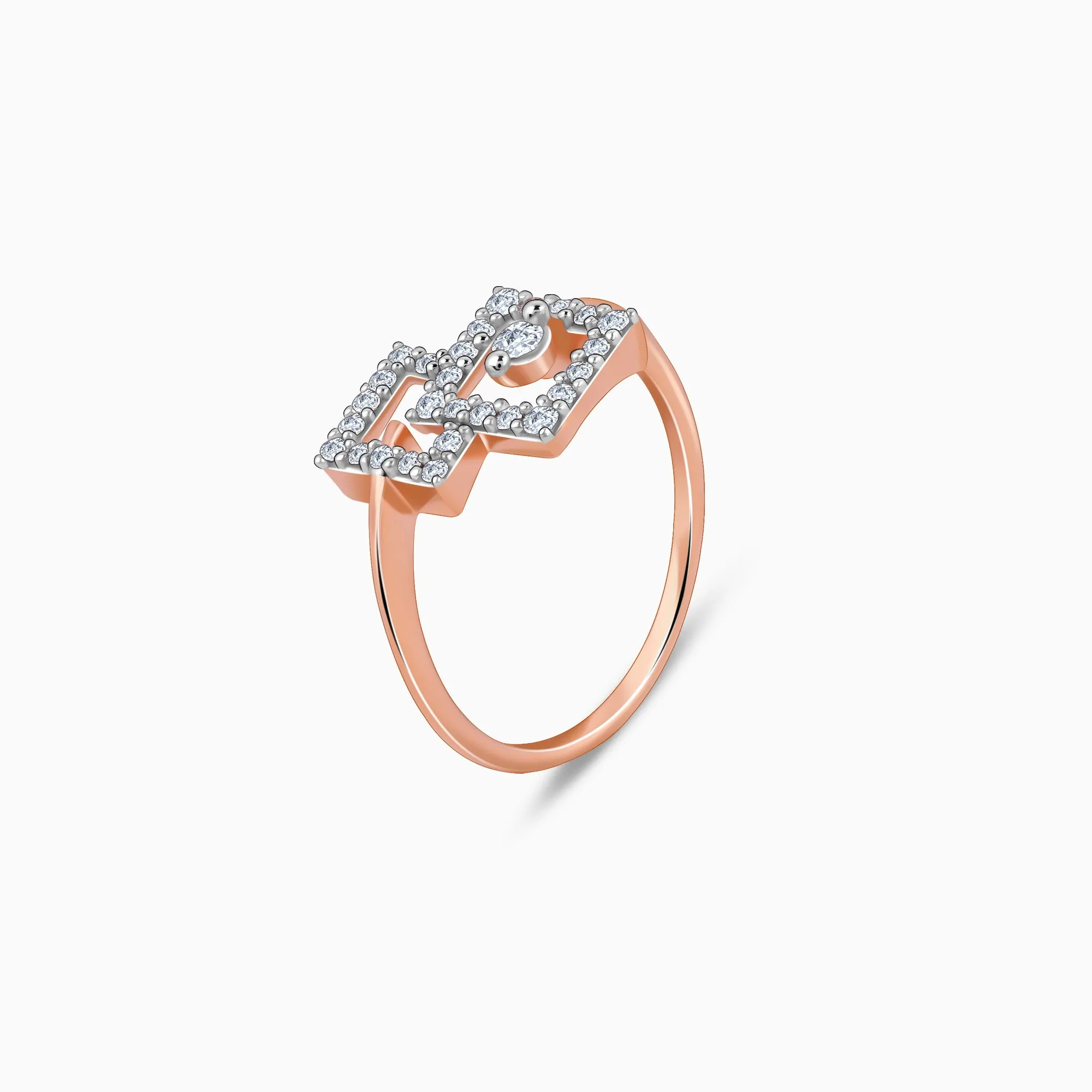 Rose Gold Fair and Square Diamond Ring Giva